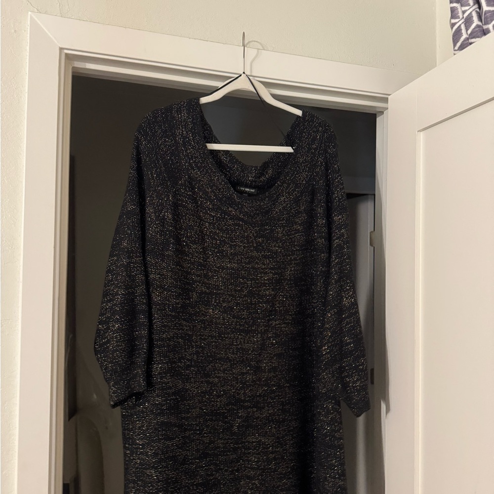 Elegant Black and Gold Women's Dress
